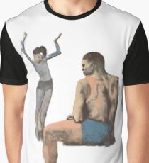 #standing #shoulder #sitting #arm #one #adult #illustration #people #strength #art #vertical #colorimage #bright #copyspace #jointbodypart #thehumanbody #naked #men #onlymen #adultsonly #muscularbuild Graphic T-Shirt