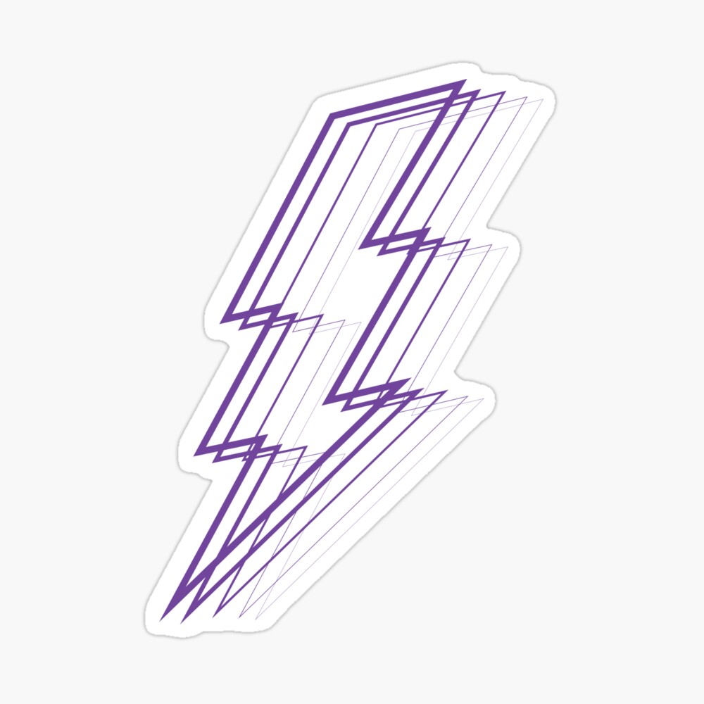 Purple Lightning Sticker