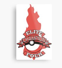 Elite Four Champion Flame Metal Print