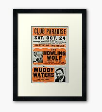 Howling Wolf vs Muddy Waters Framed Print