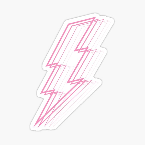 Pink Lightning Sticker