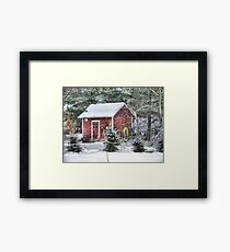Little Red Garden Shed Framed Print