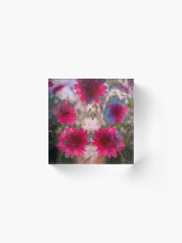 Alternate view of Abstract flowers Acrylic Block