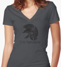I'm Spartacus! Women's Fitted V-Neck T-Shirt