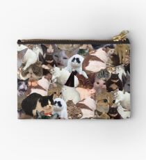 Cat Meme Collage Zipper Pouch