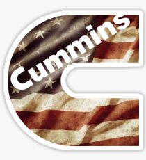 American Flag Cummins Sticker