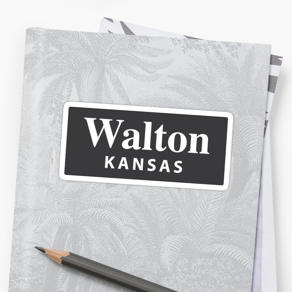 Walton Kansas Sticker By Everycityxd2 Redbubble