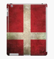 Old and Worn Distressed Vintage Flag of Denmark iPad Case/Skin