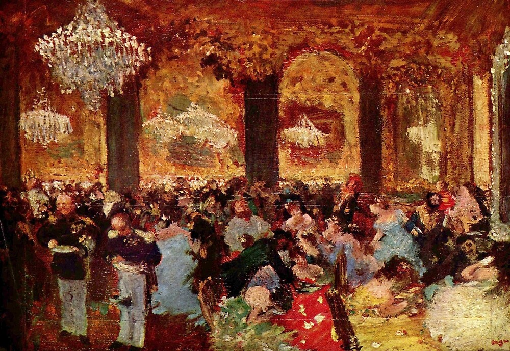 "Edgar Degas French Impressionism Oil Painting Aristocrat Party " by