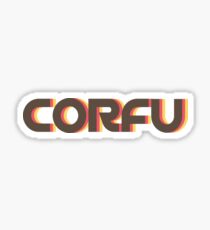 Retro Corfu T-Shirt Sticker