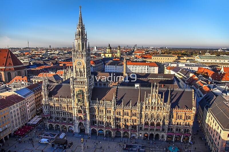 "Germany. Munich. New Town Hall. From Above." by vadim19 Redbubble