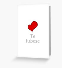 I Love You in Romanian - Te iubesc Greeting Card