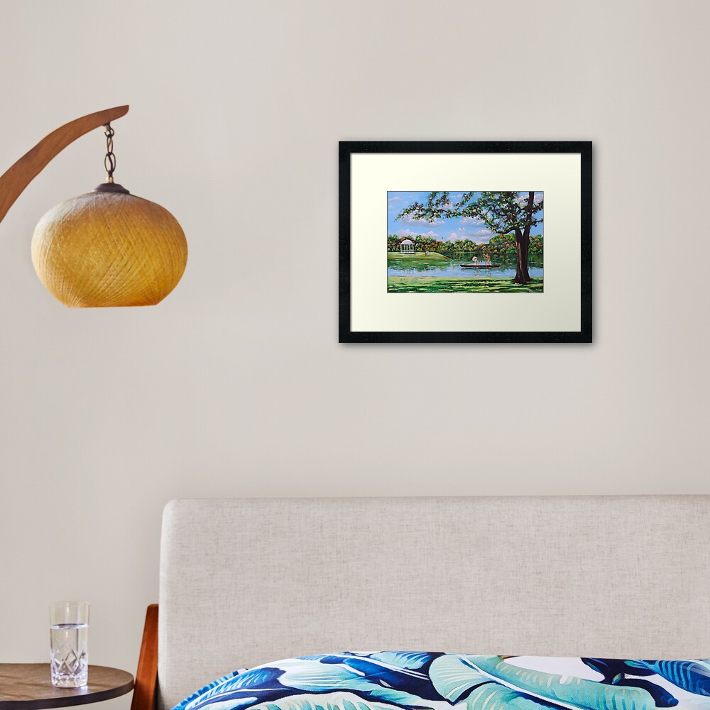 Mary Poppins in the park Framed Art Print