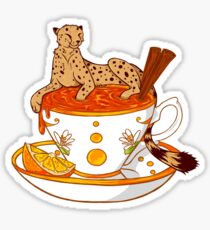 Orange and Cinnamon Tea Sticker
