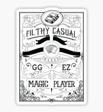 Filthy Casual Magic Player (Black Text) Sticker