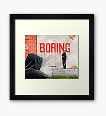 Boring BANKSY Framed Print