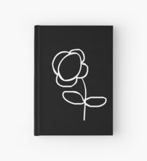 A white flower Hardcover Journal