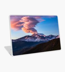 Fire on the Mountain - Sunrise Illuminates Cloud Over Longs Peak in Colorado Laptop Skin