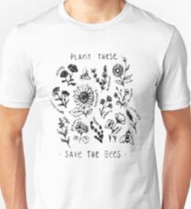 Plant These Save The Bees Shirt Flowers T Shirt Unisex T-Shirt