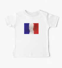 Gemälde der französischen Flagge Baby T-Shirt