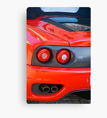 Ferrari 360 F1 Spider Tail Lights & Exhaust Canvas Print