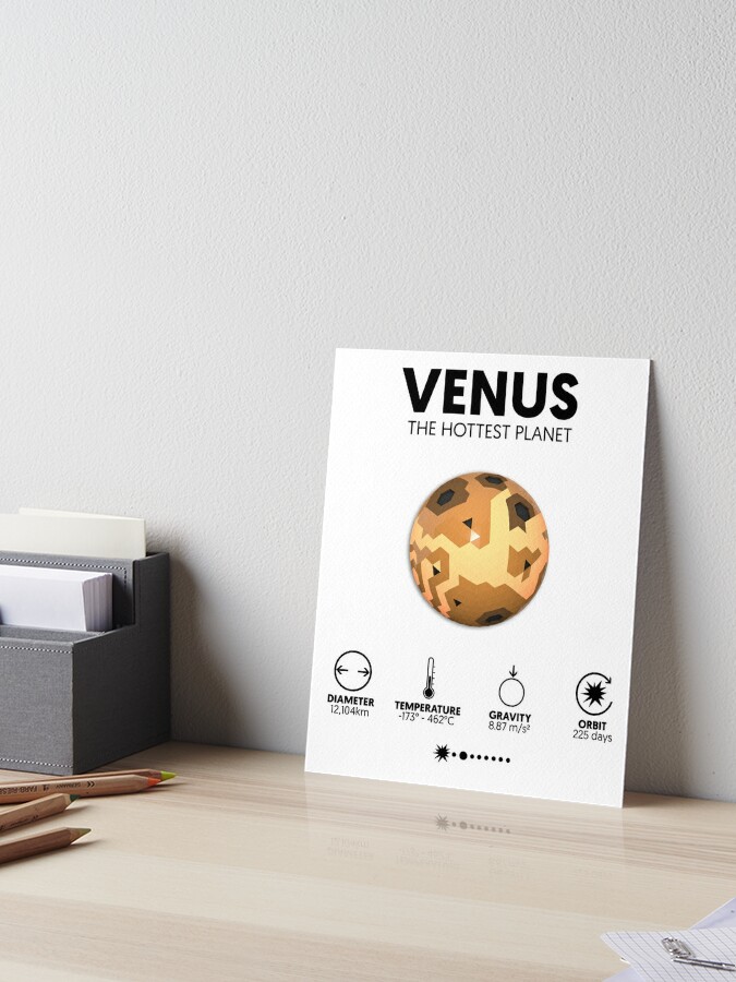 Low Poly Solar System Venus Art Board Print