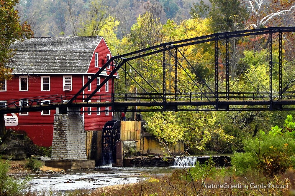 "Scenic War Eagle Mills" by NatureGreeting Cards ©ccwri Redbubble