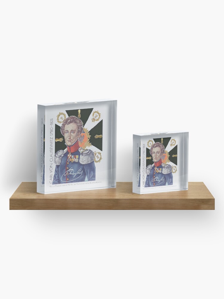 Alternate view of Carl von Clausewitz Portrait with Prussian Flag Acrylic Block