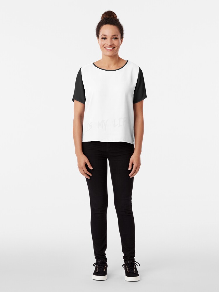 Alternate view of Cycling is my life Chiffon Top