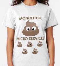 Monolith vs Microservices Funny Developer design Classic T-Shirt