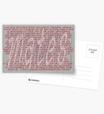 Love Is A Word (three) © Vicki Ferrari Cards Postcards