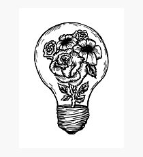flower lightbulb Photographic Print