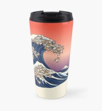 The Great Wave of Shiba Inu Travel Mug