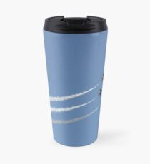 #Air #show #AirShow #airplane #military #fighter #speed #flying #aerobatics #airforce #sky #maneuver #wing #horizontal #blue #colorimage #airvehicle #aerospaceindustry #accuracy #efficiency #pattern Travel Mug