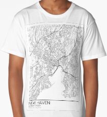 New Haven map poster print wall art, Connecticut gift printable, Home and Nursery, Modern map decor for office, Map Art, Map Gifts Long T-Shirt