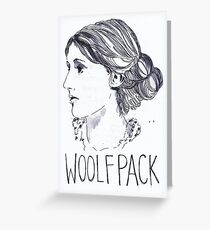 Virginia Woolfpack Greeting Card