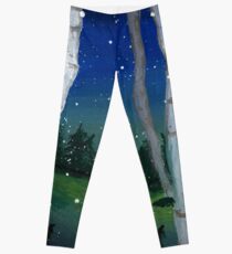 Snowy Night Forest Leggings