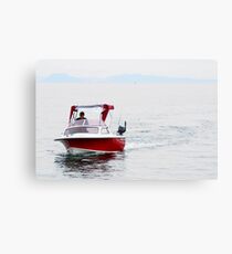 Red Boat - Lake Taupo Canvas Print