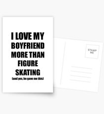 Figure Skating Girlfriend Funny Valentine Gift Idea For My Gf Lover From Boyfriend Postkarten