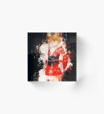 Moe moet cute watercolor painted Acrylic Block