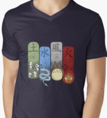 Ghibli Elemental Charms Men's V-Neck T-Shirt
