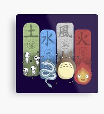Ghibli Elemental Charms Metal Print