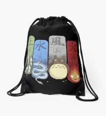 Ghibli Elemental Charms Drawstring Bag
