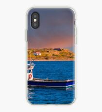 Fishing Boat Past Small Lighthouse iPhone Case