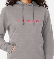 Tesla Text Logo Watermark Lightweight Hoodie