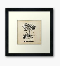 Winnie the Pooh - How do you spell love? Framed Print