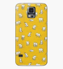 Elefanten in Gelb Hülle & Klebefolie für Samsung Galaxy