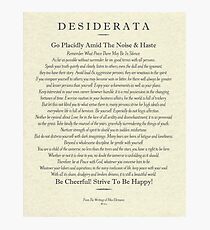 Desiderata Poem on Parchment-Traditional Photographic Print