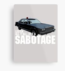 Lienzo metálico Sabotaje Beastie Boys Car Tshirt
