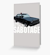 Tarjeta de felicitación Sabotaje Beastie Boys Car Tshirt